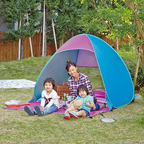 ミキハウス　ポップアップテント Amazon | ポップアップテント ピンク×ブルー ワンタッチテント